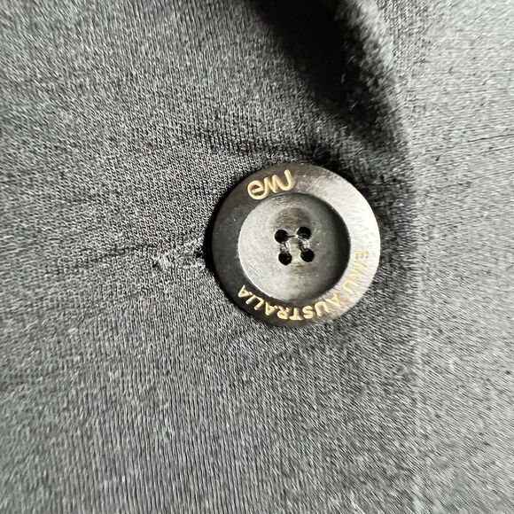EMU Austrilia Womens Merino Wool Blazer Jacket Size Large Black Lined Career - Picture 4 of 11